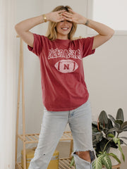 Nebraska Huskers Wonka Football Red Tee