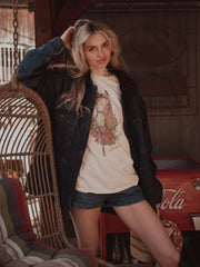 Not My First Derby Off White Thrifted Tee