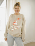 OSU Cowboys Baseball Batter Sand Thrifted Sweatshirt