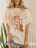 OSU Cowboys Boots Off White Thrifted Tee