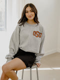 OSU Cowboys Chenille Patch Gray Sweatshirt