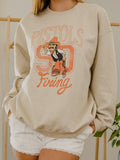 OSU Cowboys Club Mascot Sand Thrifted Sweatshirt