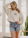 OSU Cowboys Embroidered Script Cream Sweatshirt