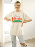 OSU Cowboys Football Field Off White Thrifted Tee