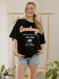 OSU Cowboys Letterman Black Thrifted Tee