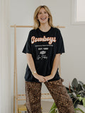 OSU Cowboys Letterman Black Thrifted Tee