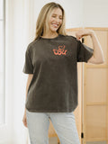 OSU Cowboys Lyric Puff Ink Black Hi-Dive Tee