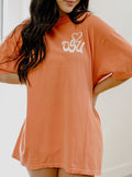 OSU Cowboys Lyric Puff Ink Orange Tee