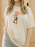 OSU Cowboys Mascot Flag Off White Thrifted Tee