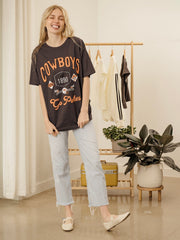 OSU Cowboys Patches 25 Dark Gray Heavyweight Tee