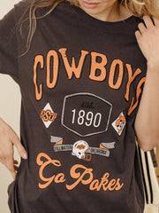 OSU Cowboys Patches 25 Dark Gray Heavyweight Tee