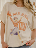 OSU Cowboys Rah Rah Off White Thrifted Tee