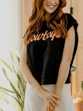 OSU Cowboys Script Black Sleeveless Sweatshirt - NOT AVAILABLE FOR WHOLESALE PURCHASE