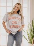 OSU Cowboys Vintage Sport Ash Gray Thrifted Tee