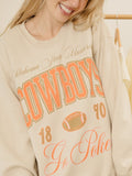 OSU Cowboys Wave Arch Sand Thrifted Sweatshirt
