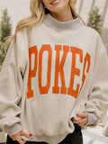 OSU Pokes Tall Boy Gray Mock Neck Reversible Sweatshirt