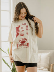 OU Barry Switzer Football Ivory Tee