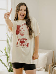 OU Barry Switzer Football Ivory Tee