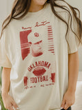 OU Barry Switzer Football Ivory Tee