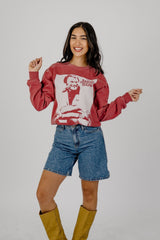 OU Barry Switzer Show Crimson Sweatshirt