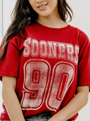 OU Player Crimson Thrifted Tee