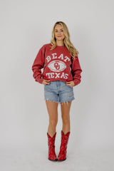 OU Sooners Beat Texas Football Crimson Sweatshirt