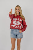 OU Sooners Beat Texas Football Crimson Sweatshirt