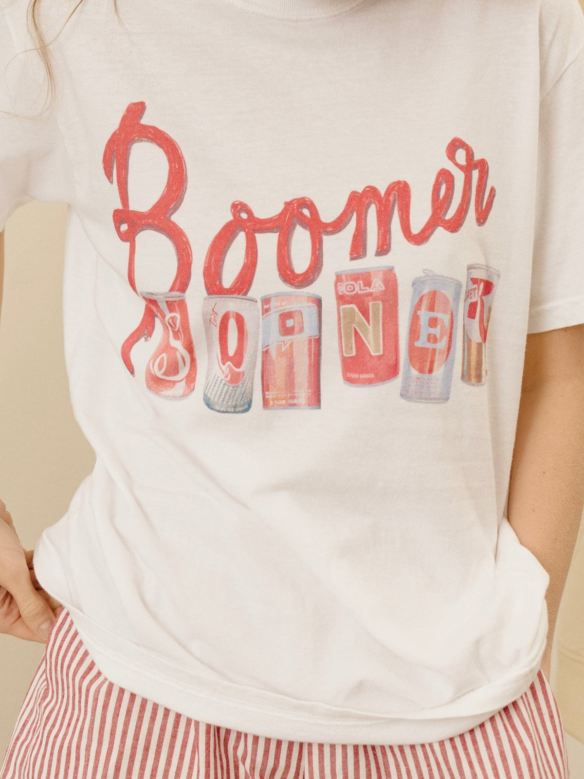 OU Sooners Cans White Ellie Perfect Tee