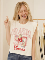 OU Sooners Club Mascot Off White Tank