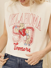 OU Sooners Club Mascot Off White Tank