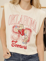 OU Sooners Club Mascot Off White Tank