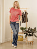 OU Sooners College Block Puff Ink Red Ellie Perfect Tee