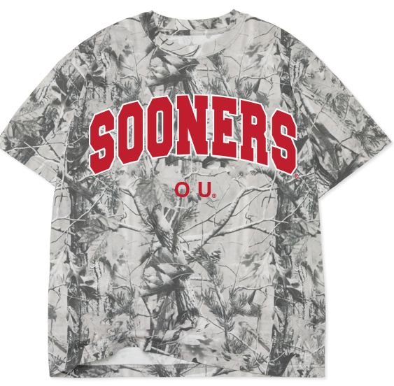 OU Sooners Filled Gault Black/White Camouflage Tee