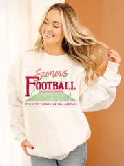 OU Sooners Football Field White Sweatshirt