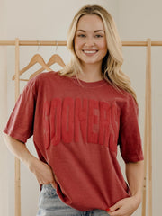 OU Sooners Mono Puff Crimson Tee