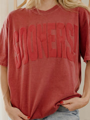 OU Sooners Mono Puff Crimson Tee