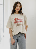 OU Sooners Mono QB Off White Thrifted Tee