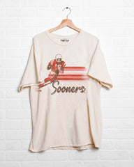 OU Sooners Mono QB Off White Thrifted Tee