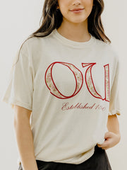 OU Sooners Palace Rose Natural Tee