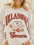 OU Sooners Patches 25 Ash Gray Thrifted Sweatshirt