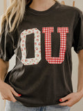 OU Sooners Quilted Puff Ink Pepper CC Tee