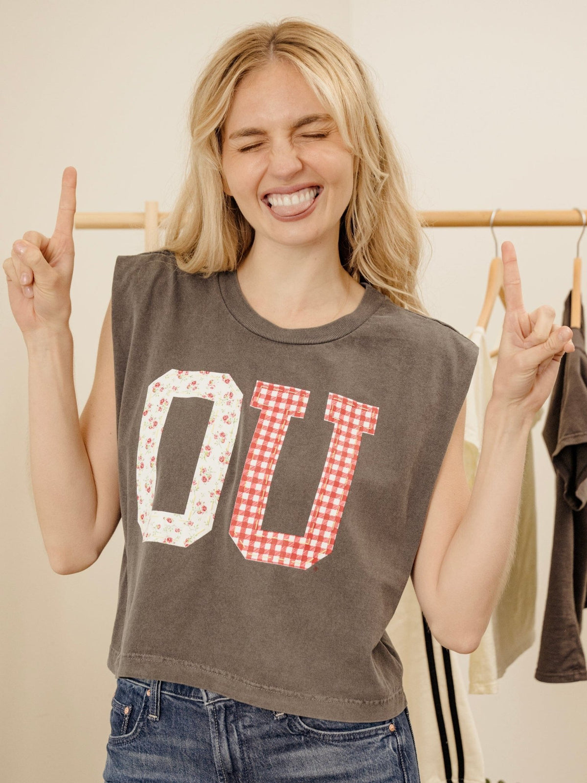 OU Sooners Quilted Puff Ink Smoke Tank