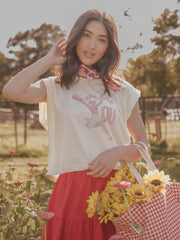 OU Sooners Rah Rah Off White Tank