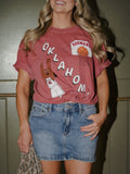 OU Sooners Retro Basketball Crimson CC Tee