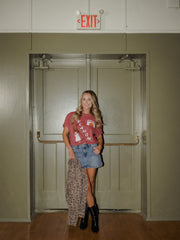 OU Sooners Retro Basketball Crimson CC Tee