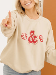 OU Sooners SEC Ampersand Sand Thrifted Sweatshirt