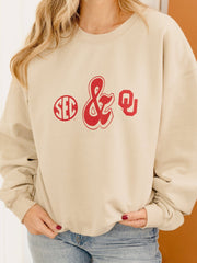 OU Sooners SEC Ampersand Sand Thrifted Sweatshirt