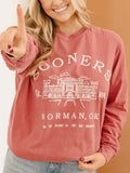 OU Sooners Stadium Coordinates Crimson LS Tee