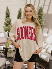 OU Sooners Tall Boy Off White One Size Tee