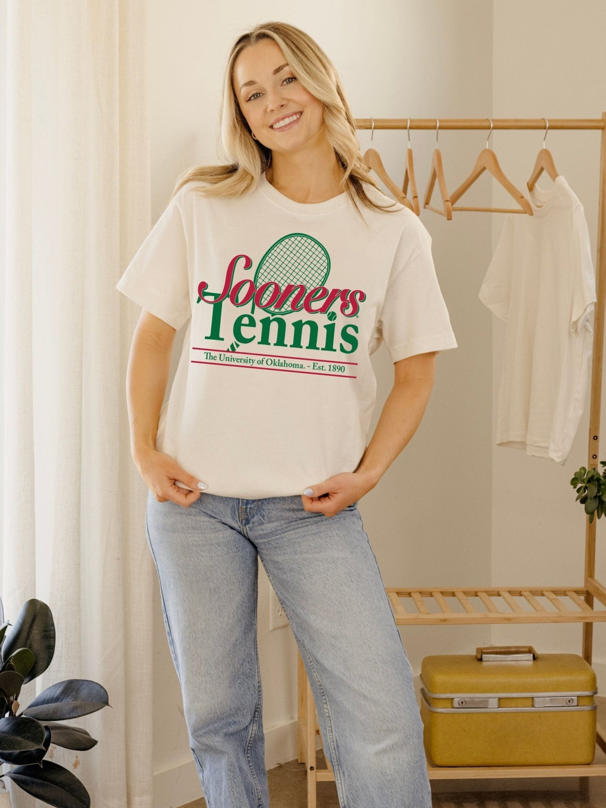 OU Sooners Tennis White Tee